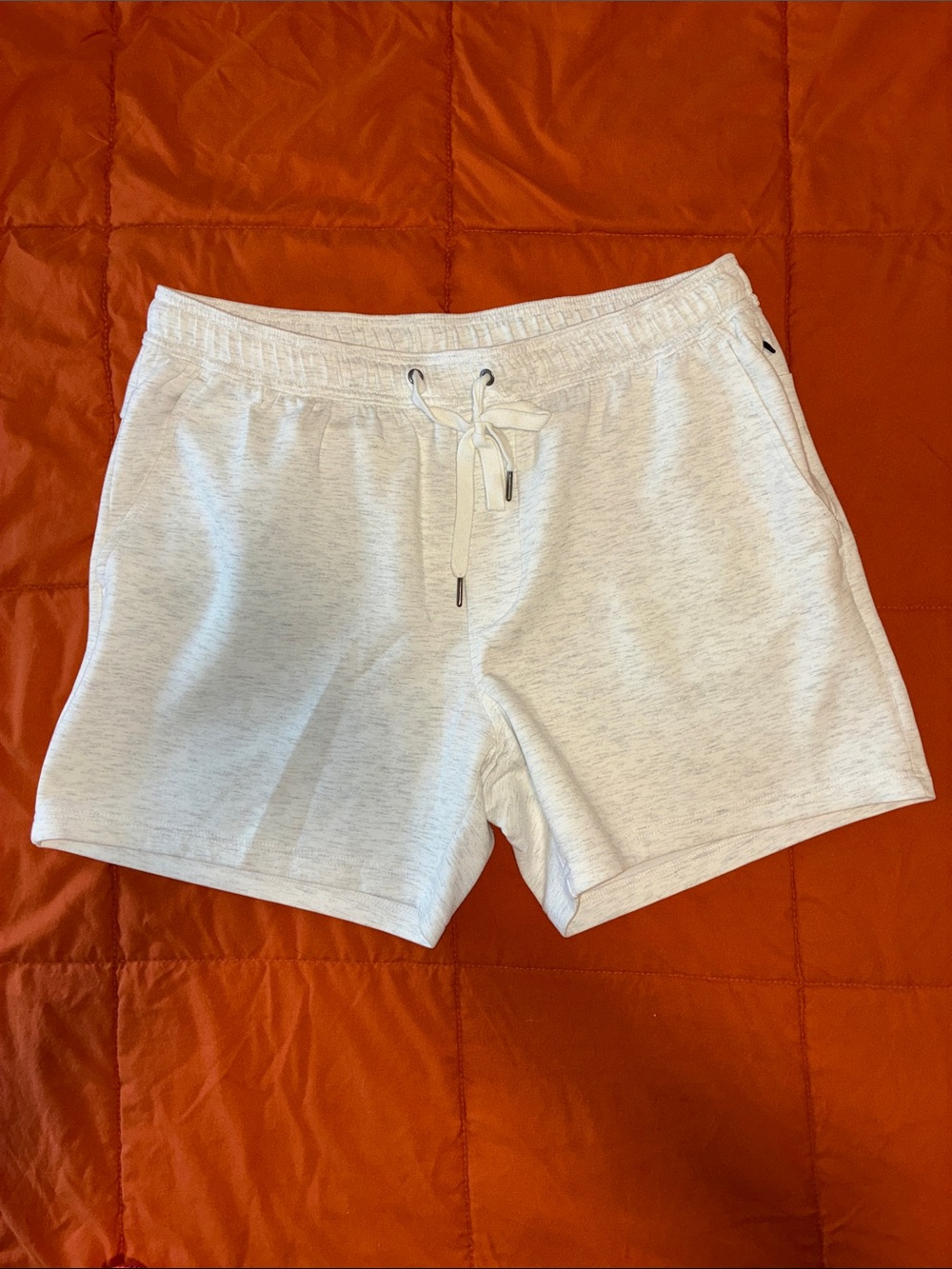 Men's Light Gray Knit Drawstring Shorts
